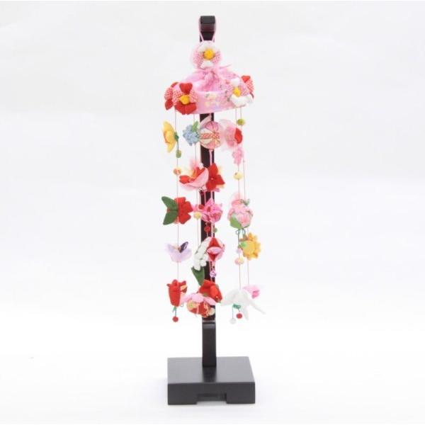 吊るし飾り 12か月の花の蓮 小 スタンド付き 飾り台セット 高さ15cm