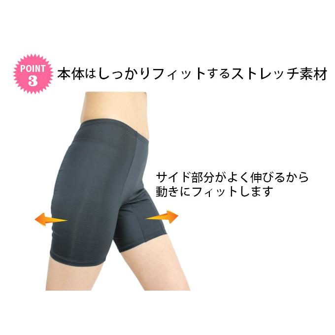 サニタリーショーツ 前後防水 オーバーパンツ 3分丈 女性用 お得な2枚 セット 女性用 生理用ショーツ 痔用下着にも メール便送料無料｜sakura-star｜07