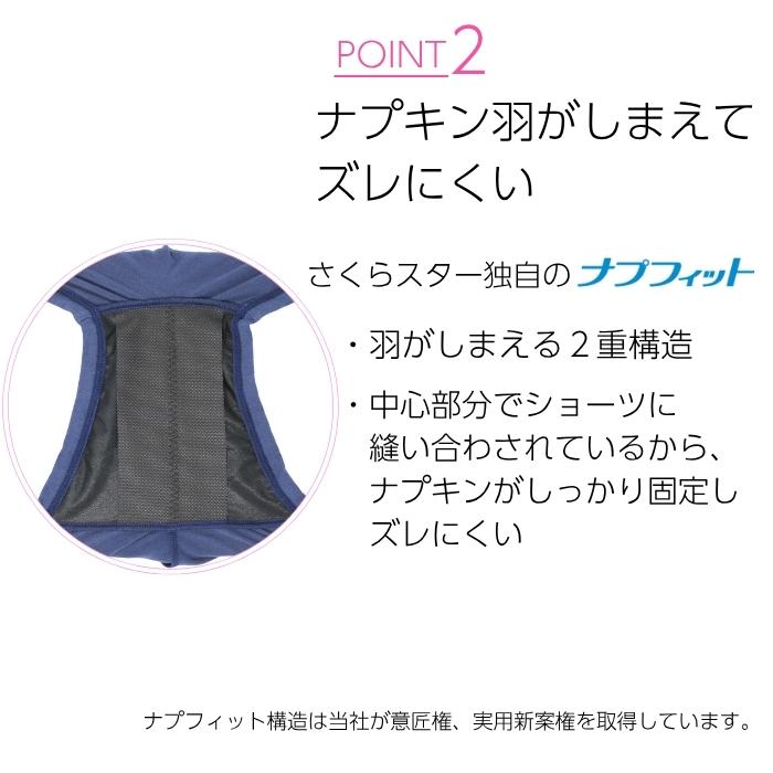 ショーツ2サニタリー2 algy（アルジー） 2枚セット サニタリーショーツ ジュニア 綿 羽根付き