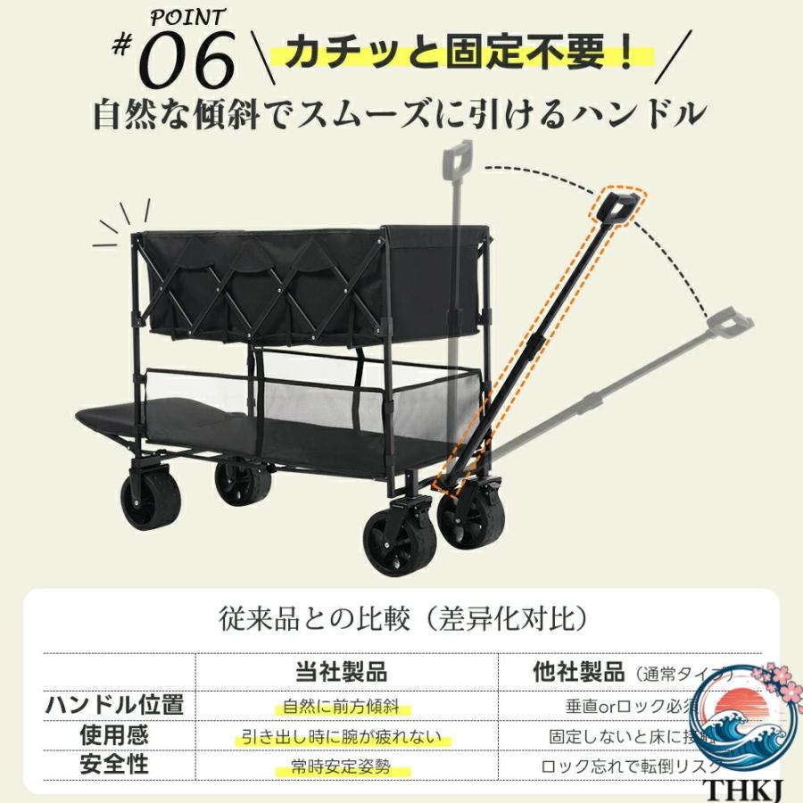 ダブルシェルフ上下 段 キャリーワゴン アウトドアワゴン 290L 後ろ