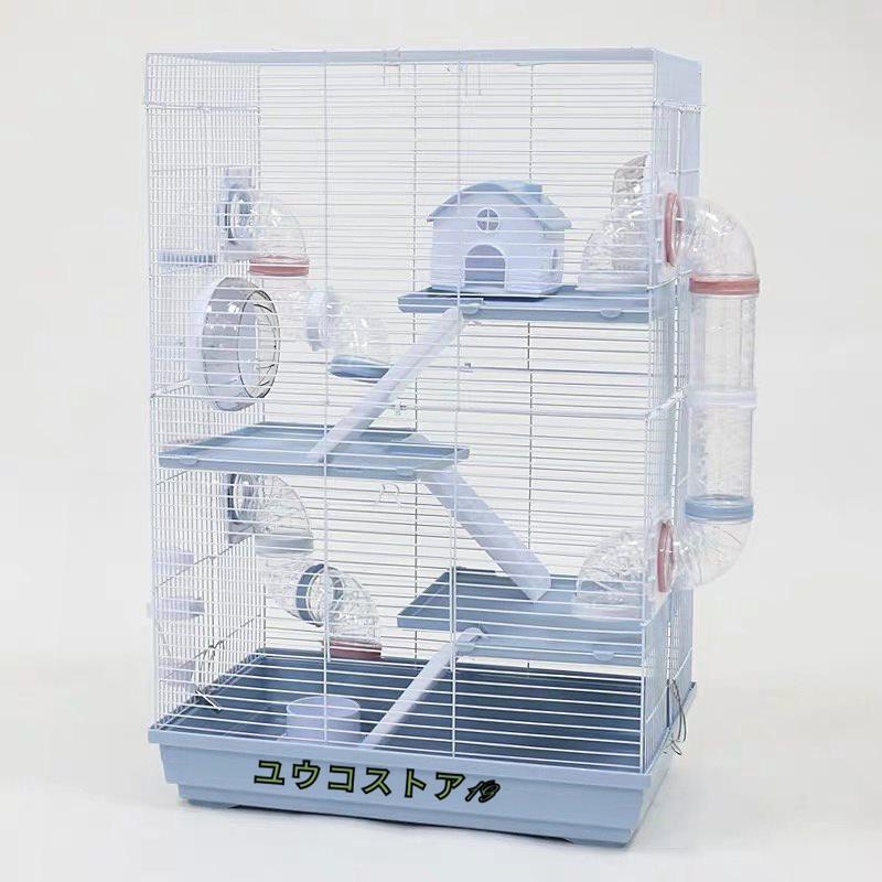 【美品】小動物用 ホワイトケージ 中型（モルモット・うさぎ）分解済 小動物ケージ デグー お掃除しやすい 持ち運びやすい モルモット