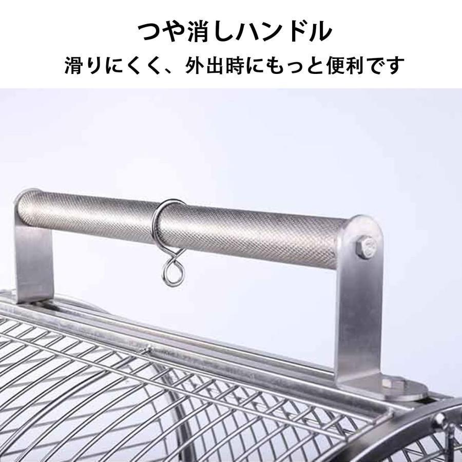 ステンレス鋼 鳥用キャリーかご 鳥小屋 携帯用小型オウム旅行ケージ THKJ ペットバードケージ 旅行鳥かご カナリア バードケージ トレイ 使いやすい おすすめの画像
