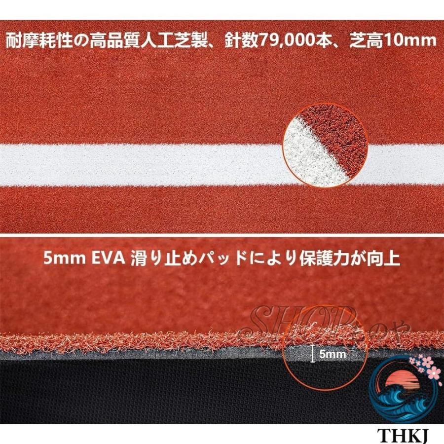 野球バッターマット 大型 高密度人工芝 THKJ 打撃練習 室内屋外 学童用 使いやすい おすすめ 人気 注目アイテム 便利グッズ 毎日使いに あると便利 収納便利の画像