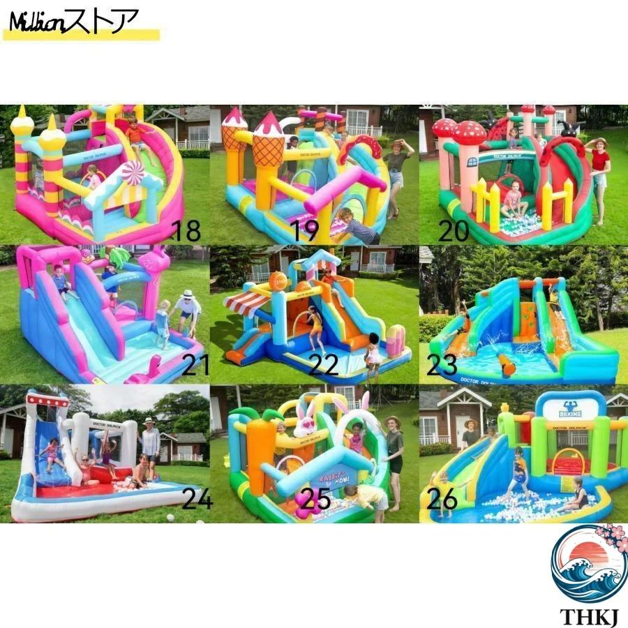 大型プール エアー 滑り台 ビニールプール トランポリン THKJ すべり台 大型遊具 エアー遊具 キッズハウス プレイハウス 使いやすい おすすめ 人気 便利グッズ_4