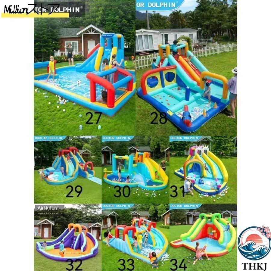 大型プール エアー 滑り台 ビニールプール トランポリン THKJ すべり台 大型遊具 エアー遊具 キッズハウス プレイハウス 使いやすい おすすめ 人気 便利グッズ_5