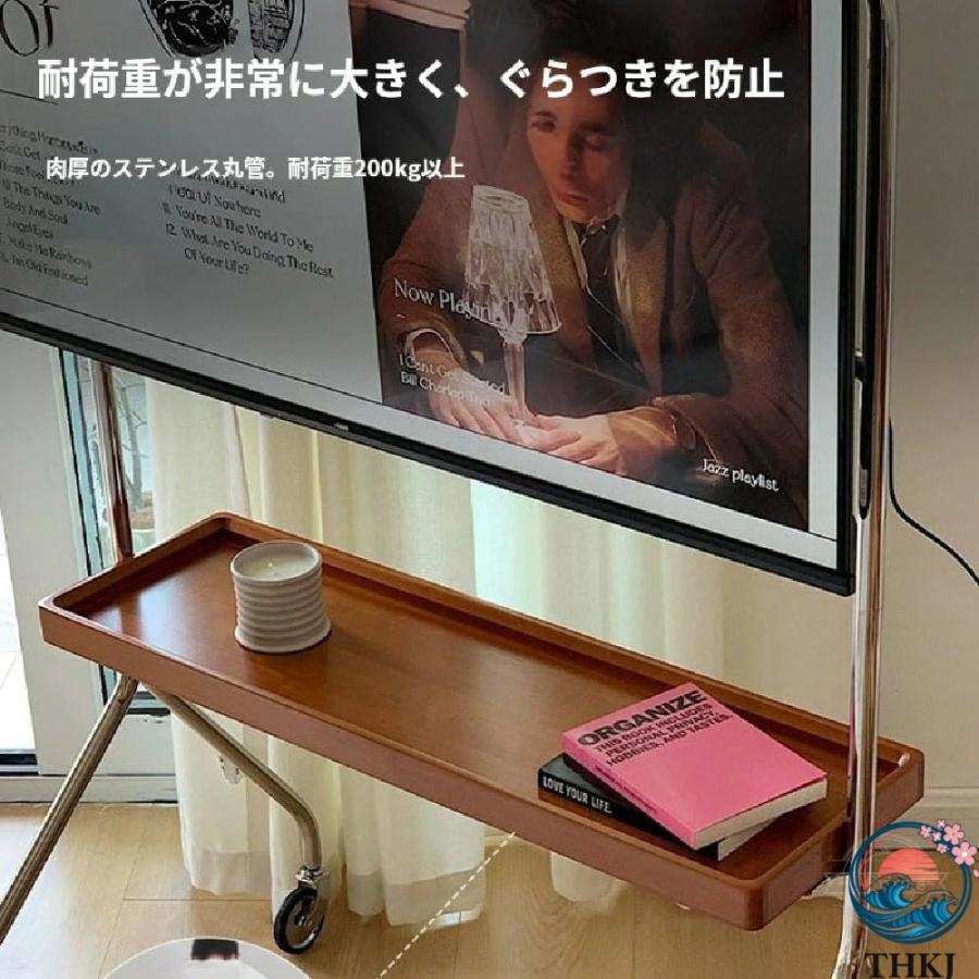 テレビスタンド 移動式 ハイタイプ 可動式テレビ台 43 THKJ 70インチ対応 キャスター付き 棚板付き 液晶TVスタンド 高さと幅を調整可能 耐荷 使いやすいの画像
