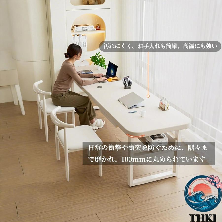 パソコンデスク ゲーミングデスク pcデスク 棚付き 耐荷重400kg 無垢材 THKJ 厚さ4.5cm PC作業台 学習机 コンパクト 省スペース 在宅勤務 使いやすいの画像