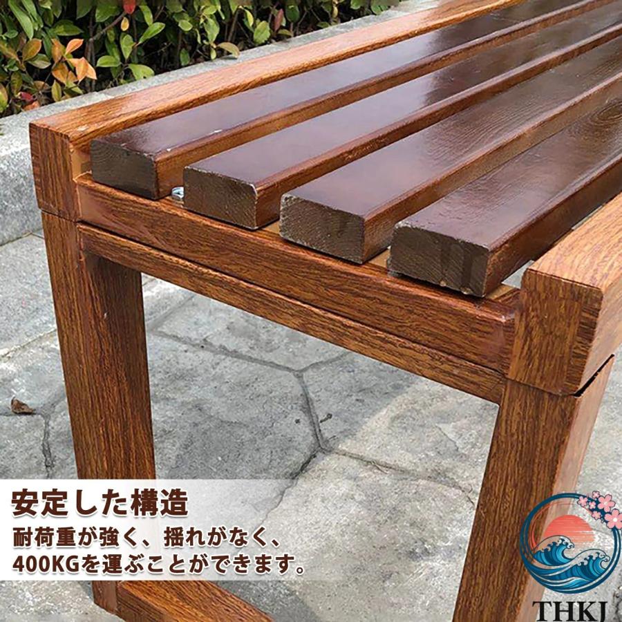 ガーデンベンチ 公園のベンチ 園芸用ベンチ 庭のベンチ 屋外用ベンチチェア THKJ 屋外ベンチ 背もたれなし 耐荷重約400kg 耐日光性 雨に強い 使いやすいの画像