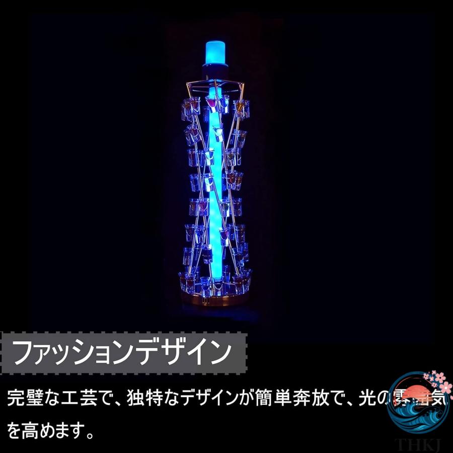 LED 酒ボトルの表示棚 ワインラック THKJ カクテルグラスホルダー バー用器物展示スタンド カクテルグラス棚 インテリアラック おしゃれ 空間になじむの画像