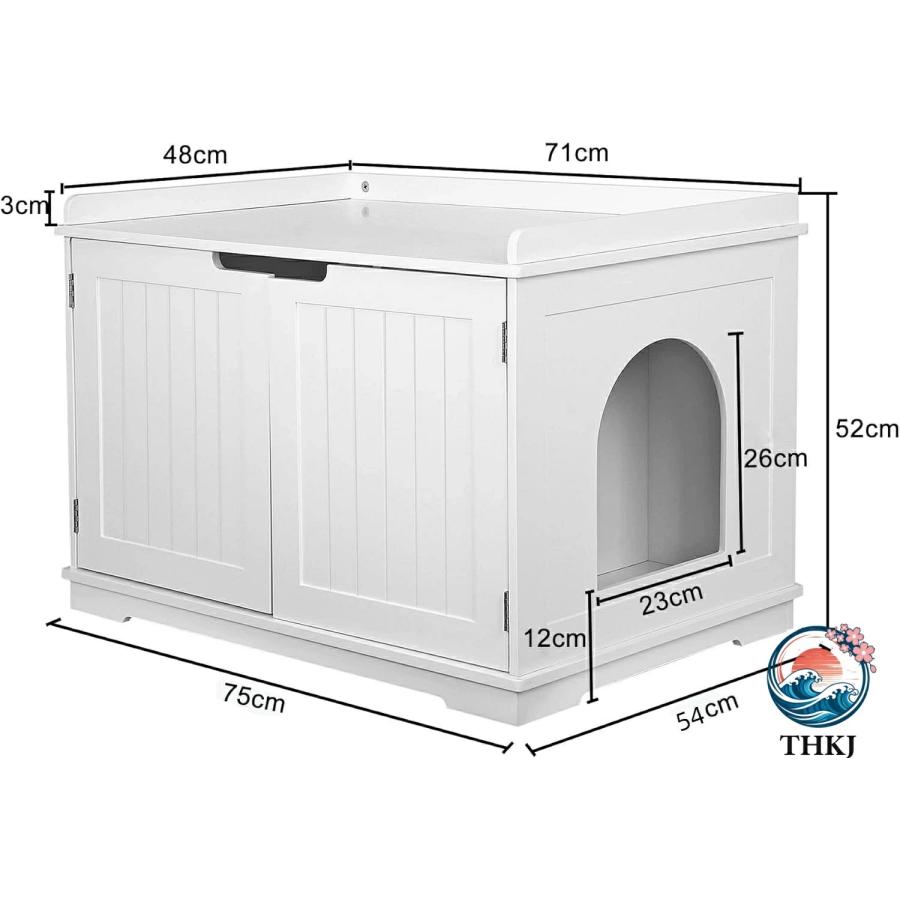 猫のベッドサイドキャビネット 猫砂ボックスカバー 猫のレスリングルーム THKJ 猫砂キャビネット 専用ベッドサイド 猫砂ハウス 使いやすい おすすめ 人気_2