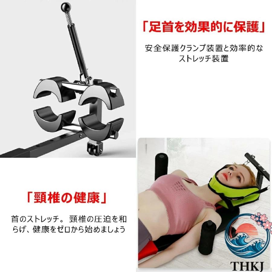 全身ストレッチ伸ばし器具 バックストレッチャー ストレッチ器具 腰椎牽引ベッド 猫背 THKJ 背筋 ツボ押し 腰痛対策 腰枕 反り腰改善 使いやすい おすすめの画像