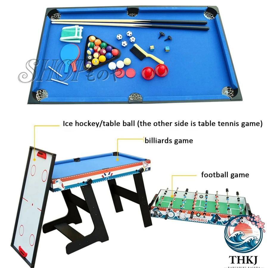 折りたたみマルチゲームコンビネーションテーブル 4 THKJ - in - 1 サッカー ビリヤード 卓球 アイスホッケー おしゃれ 空間になじむ 快適 人気 注目アイテムの画像