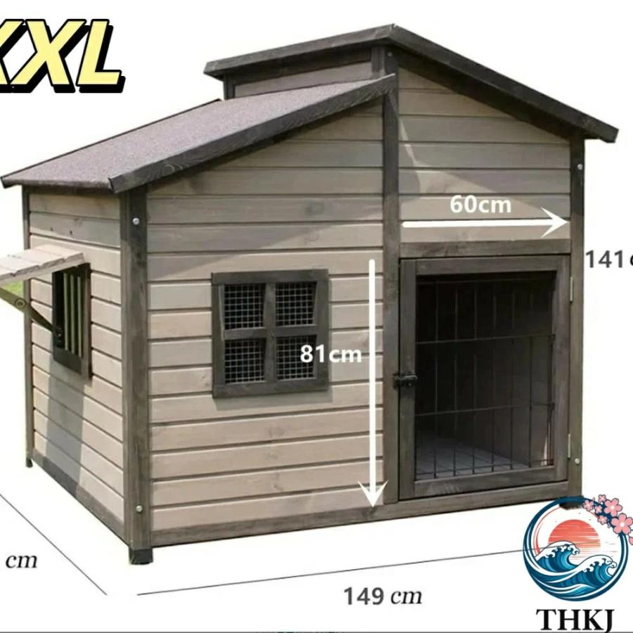 無垢材の犬小屋 屋外の木造犬小屋 THKJ 大型犬小屋 屋外防水犬小屋 使いやすい おすすめ 人気 注目アイテム 便利グッズ 毎日使いに あると便利 人気アイテムの画像