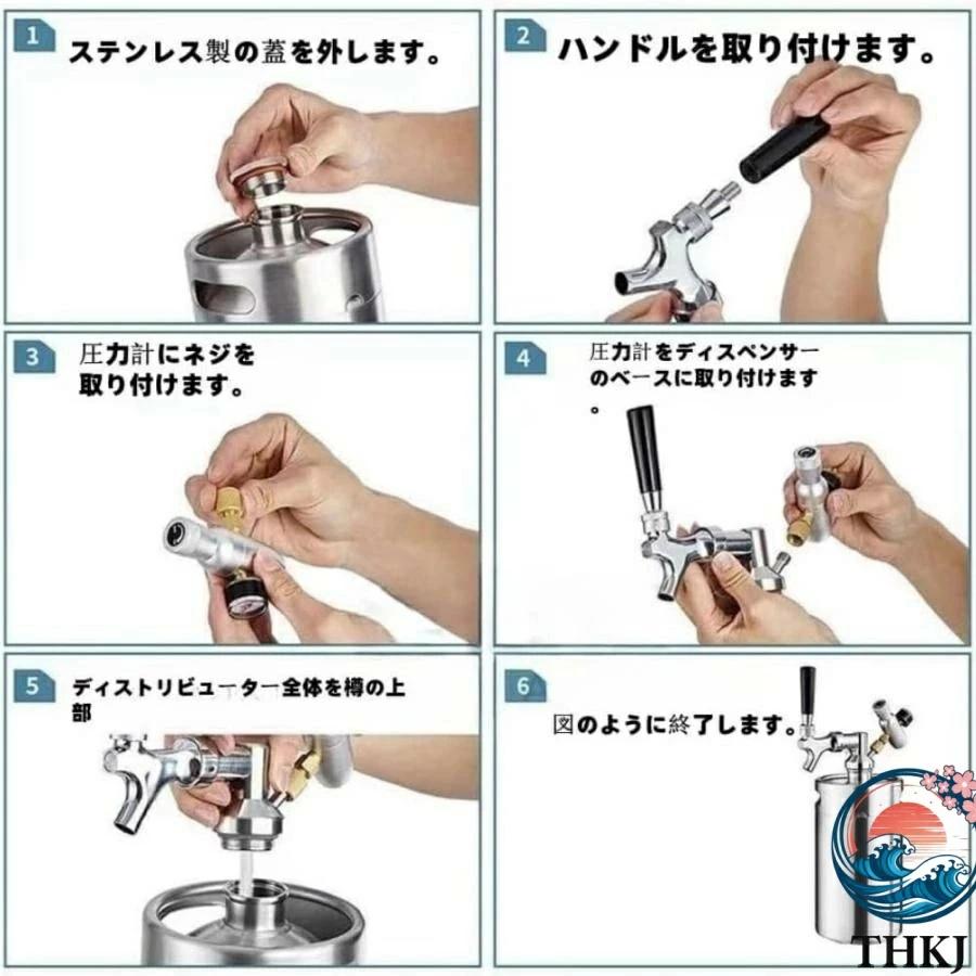 ビールサーバー ビールディスペンサー 缶ビール ステンレス鋼製 カーボ