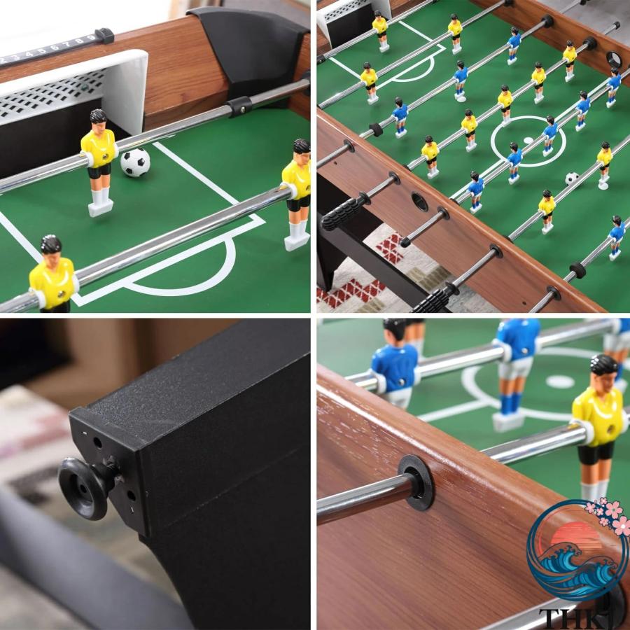 テーブルサッカーゲーム 公式トーナメントサイズ 8列 得点板付 大型 THKJ 卓上サッカー盤 サッカー対戦 テーブルゲーム ダブルゲーム 大人用 おしゃれの画像