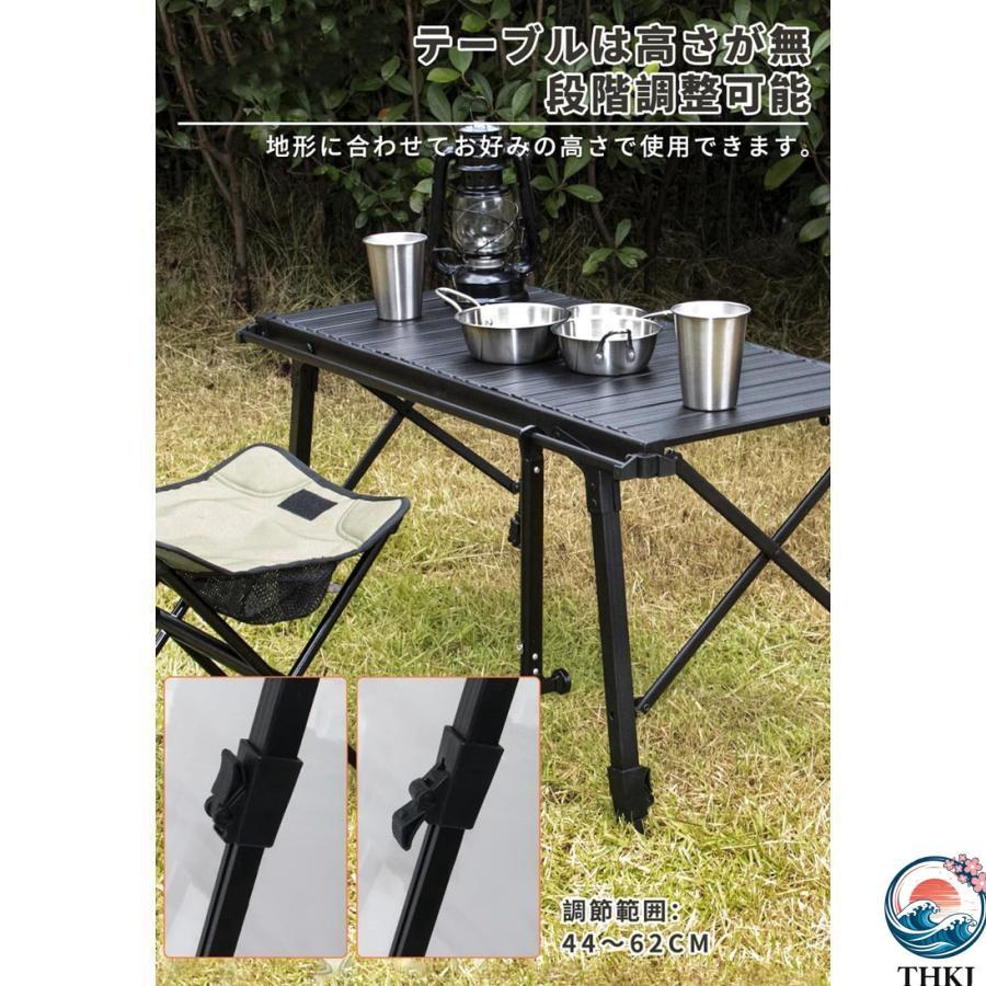 IGTテーブル キャンプ アウトドア 折りたたみ 軽量 収納袋 黒 組立不要IGTテーブル 折り畳み 収納袋付き アウトドアテーブル