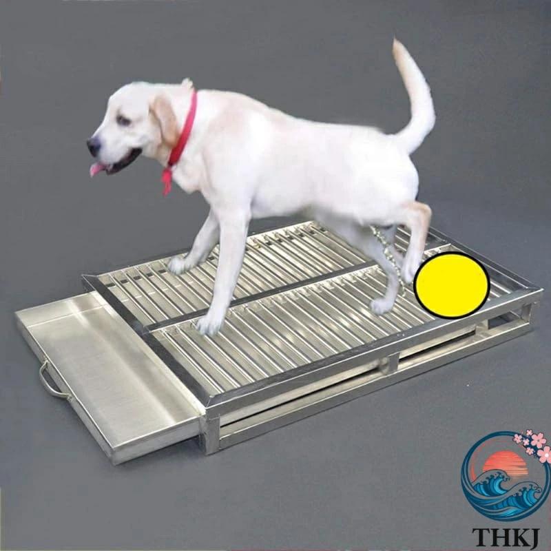 犬 トイレ ステンレス鋼の犬のトイレ ステンレススチールペットトレーニングトレイ THKJ 屋内子犬トレーニングパッド ペットトレーニング大 使いやすいの画像
