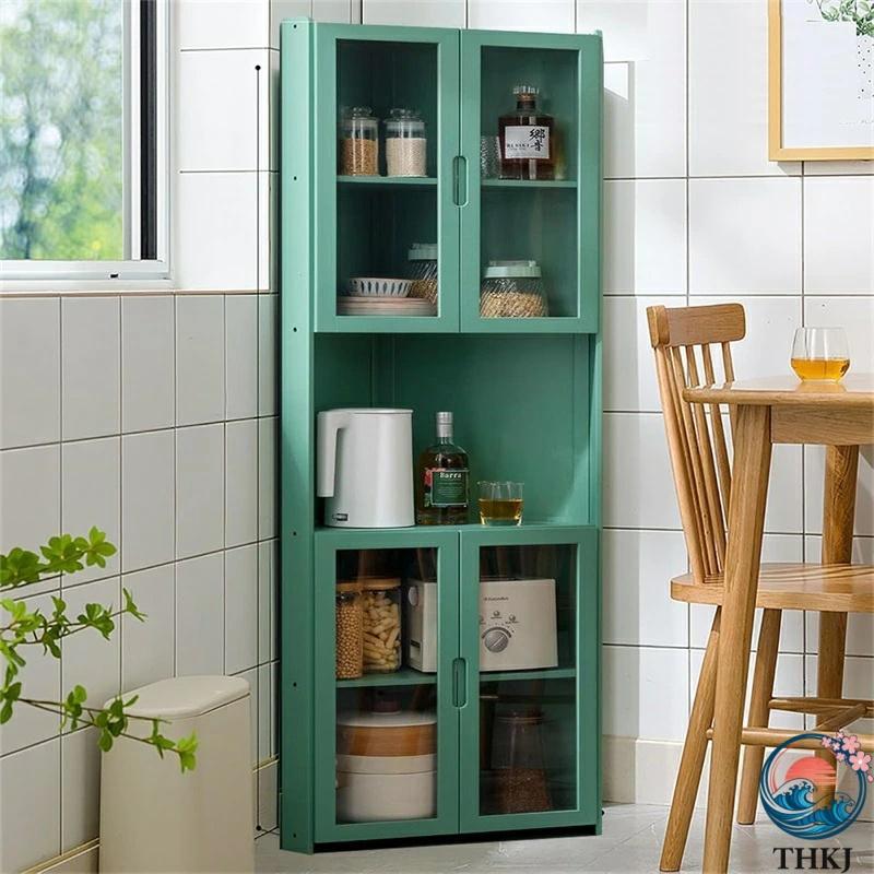 三角収納食器棚 コーナーキャビネット コーナー収納キャビネット 多機能食器収納 THKJ 食器収納棚 キッチンラック アクリルドア 扉付き 使いやすい 便利グッズ_13