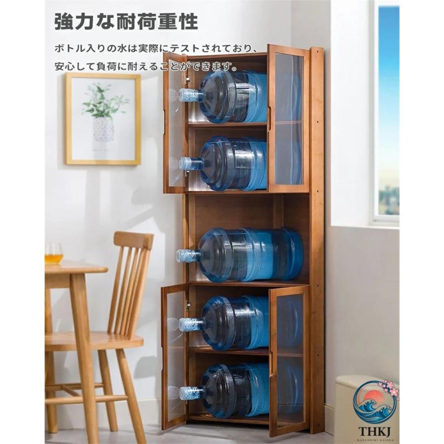 三角収納食器棚 コーナーキャビネット コーナー収納キャビネット 多機能食器収納 THKJ 食器収納棚 キッチンラック アクリルドア 扉付き 使いやすい 便利グッズ_4