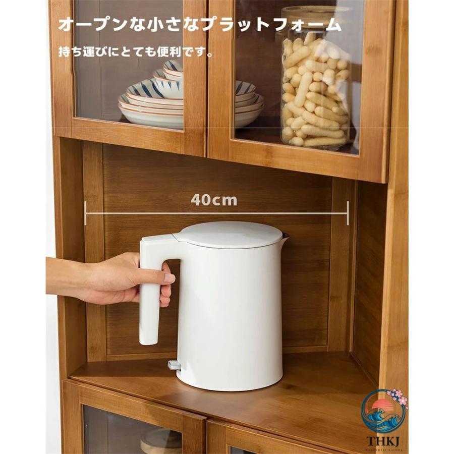 三角収納食器棚 コーナーキャビネット コーナー収納キャビネット 多機能食器収納 THKJ 食器収納棚 キッチンラック アクリルドア 扉付き 使いやすい 便利グッズ_5