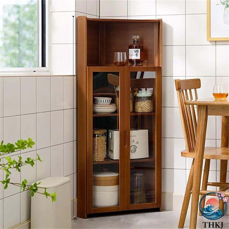 三角収納食器棚 コーナーキャビネット コーナー収納キャビネット 多機能食器収納 THKJ 食器収納棚 キッチンラック アクリルドア 扉付き 使いやすい 便利グッズ_7