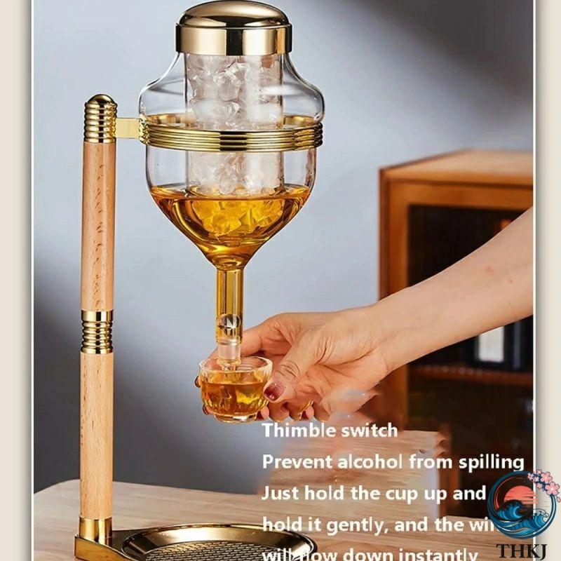 ブランド登録なし - 日本酒ディスペンサー一揃いの道具 玻璃  内燃機関冷ややかさ ウィスキーディスペンサー仕かける 熱っぽいまたはコールドグラスドリンク用 使い分かりやすい おすすめ