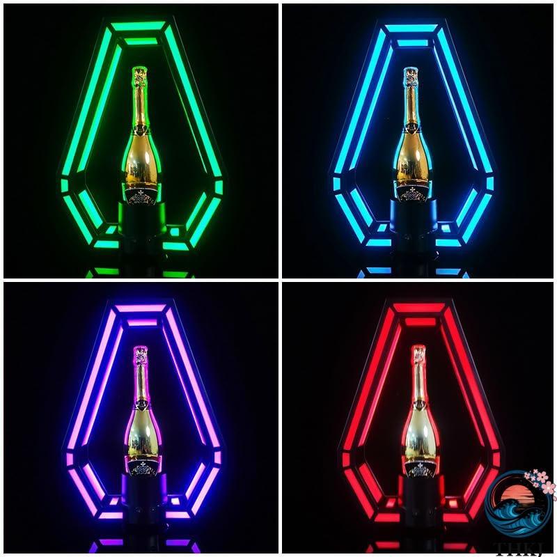 7色光るシャンパンボトルプレゼンター LED照明付き ワインボトルディスプレイ棚 THKJ 商用 ホームバー パーティー ナイトクラブ 使いやすい おすすめの画像