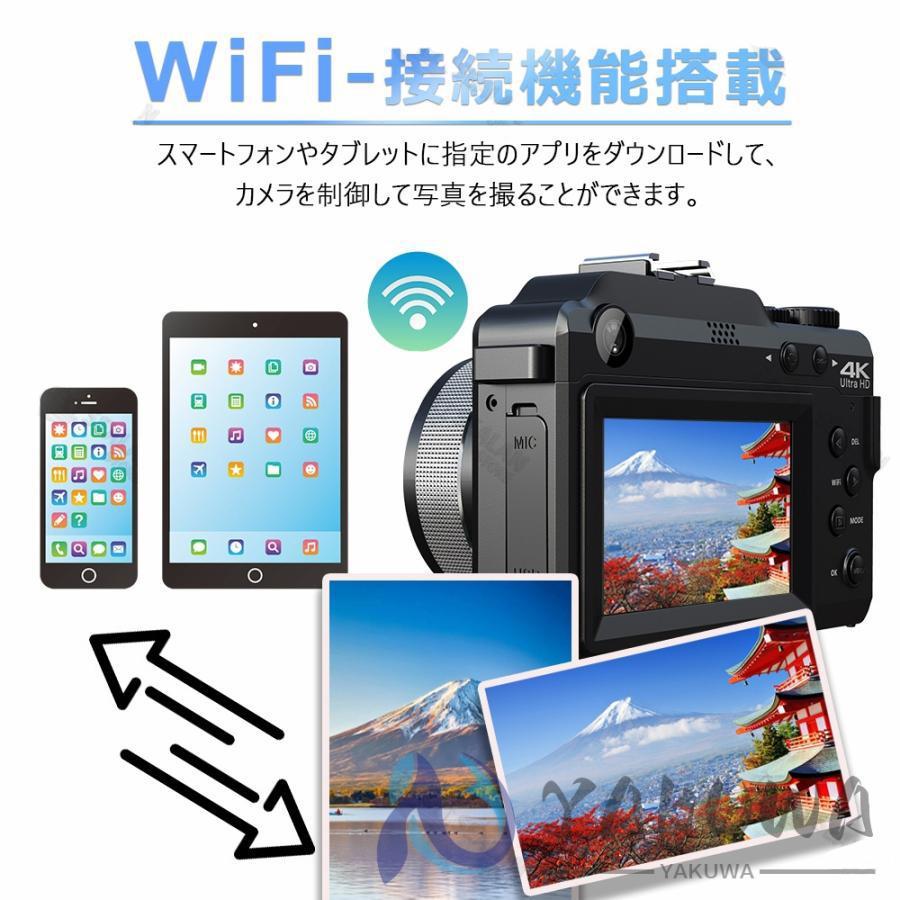 WIFI転送機能 デジタルカメラ Amazon | YULINJIA デジカメ4K スマホに送れる デジタルカメラ WIFI