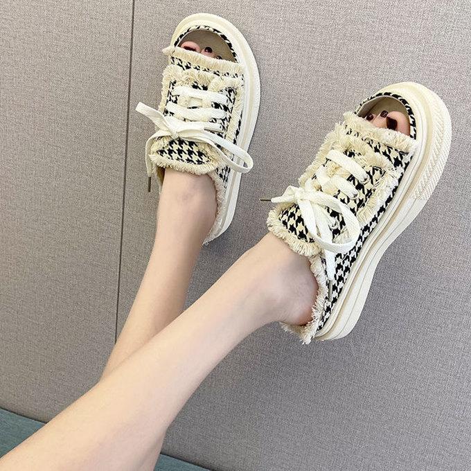 レディース スニーカー かかとなし スニーカー風 サンダル