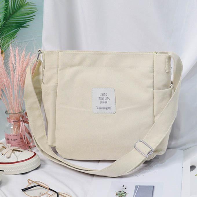 帆布 ショルダーバック レディース 両サイドにペットボトルが入る大きなポケット 楽天高評価 ★4.25 メンズ 綿 キャンバス マザーズバック  男女兼用 |  | 15
