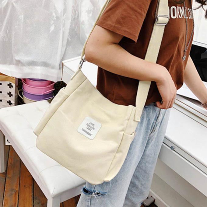 帆布 ショルダーバック レディース 両サイドにペットボトルが入る大きなポケット 楽天高評価 ★4.25 メンズ 綿 キャンバス マザーズバック  男女兼用 |  | 06