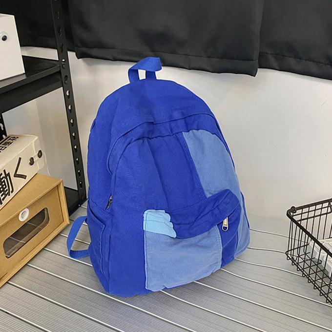 男女兼用 レディース メンズ リュック 3色配色 パッチワークリュック