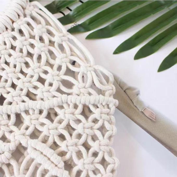 マクラメ バッグ 編みバッグ カゴバッグ レディース ハンドバッグ 木製