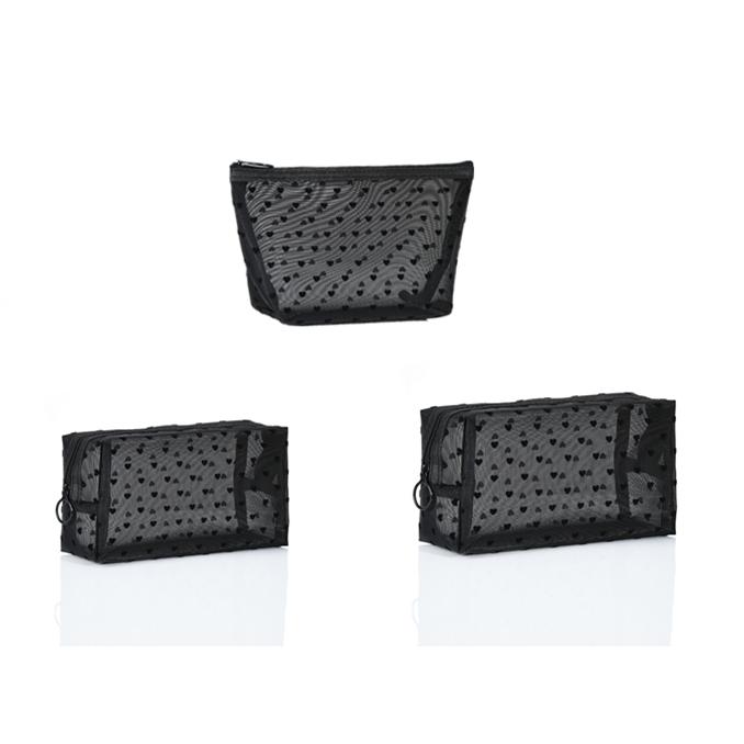 メッシュポーチ ハート かわいい トラベルポーチ ３点 Bセット ナイロン メッシュ ポーチ コスメポーチ ミニバッグ  メイクポーチ 収納ポーチメッシュポーチ 小 |  | 11