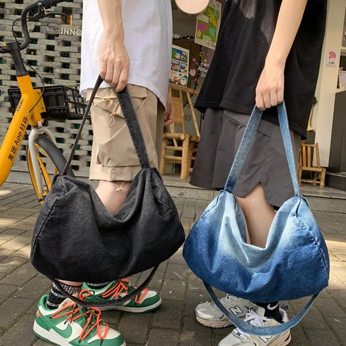 洗い 段染 グラデーション デニムバッグ デニム ショルダーバッグ 