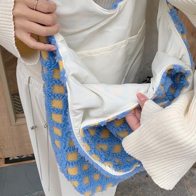 ボア トートバッグ ふわふわ もこもこ 大容量 ショルダーバッグ 大きめ