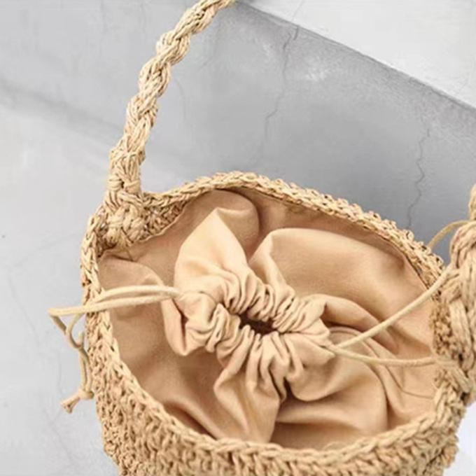 巾着 かごバッグ ハンドメイド ストローバッグ バスケット n3338 ストローバッグ カゴバッグ バケット 草 バッグ 草木 ミニ