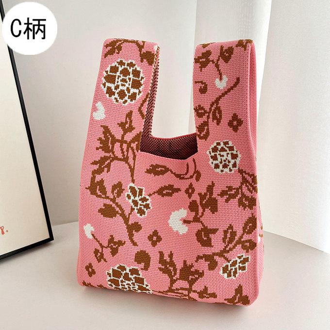 ニット ミニバッグ ミニトート 選べる105柄 編み トートバッグ