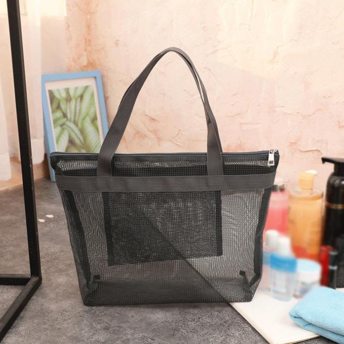 メッシュ バッグ 収納バッグ 小物収納 バス用品 タオル ソープ プール 海辺 温泉 水泳 旅行 出張 小物 化粧品収納 サンダル 穴 マザーズバッグ カバン バッグ 軽 |  | 10