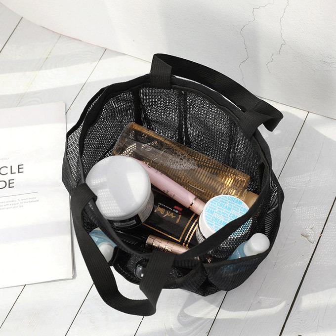 メッシュ バッグ 収納バッグ 小物収納 バス用品 タオル ソープ プール 海辺 温泉 水泳 旅行 出張 小物 化粧品収納 サンダル 穴 マザーズバッグ カバン バッグ 軽 |  | 03