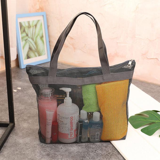 メッシュ バッグ 収納バッグ 小物収納 バス用品 タオル ソープ プール 海辺 温泉 水泳 旅行 出張 小物 化粧品収納 サンダル 穴 マザーズバッグ カバン バッグ 軽 |  | 09
