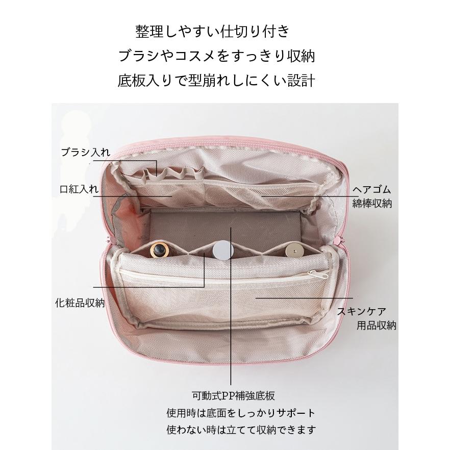 PU レザー コスメバッグ 大容量 化粧ポーチ メイクポーチ バニティ