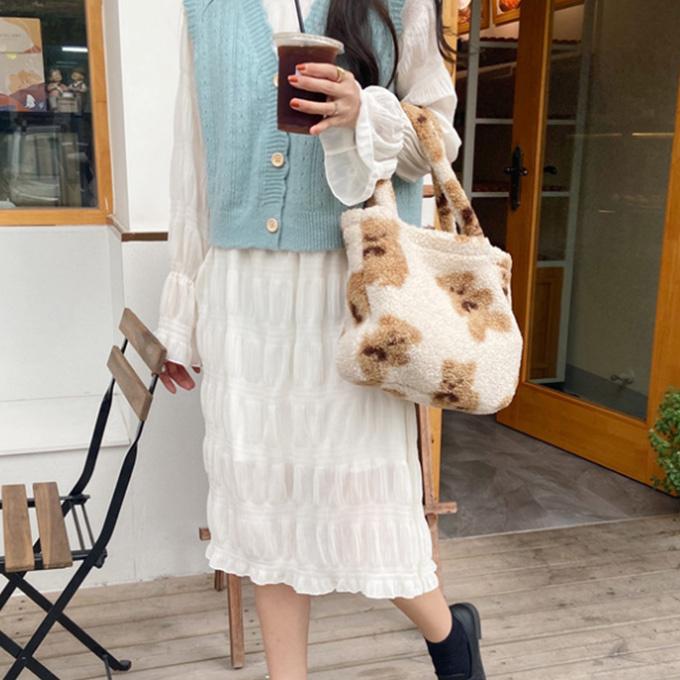 ○SIYAZU○SHEARING TOTE BAG フリース トートバッグ もこもこ