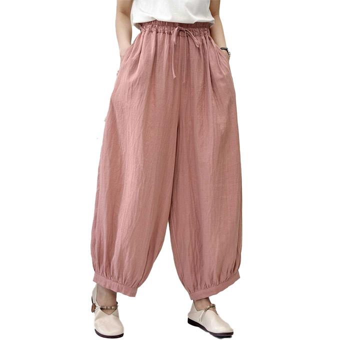 ダブルガーゼ バルーンパンツ コクーンパンツ レディース 春 夏 秋