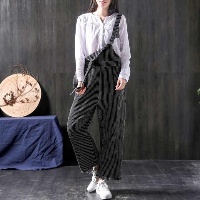 デニム ブラック ヒッコリー サロペット ブラックデニム ストレッチ オーバーオール オールインワン レディース パンツ ワイドパンツ ワンピース ガウチョパンツ K281 Sakura ファッション 通販 Yahoo ショッピング