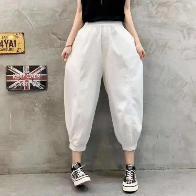 綿 夏パンツ レディース 春 夏 クロップドパンツ タック 7分丈 8分丈