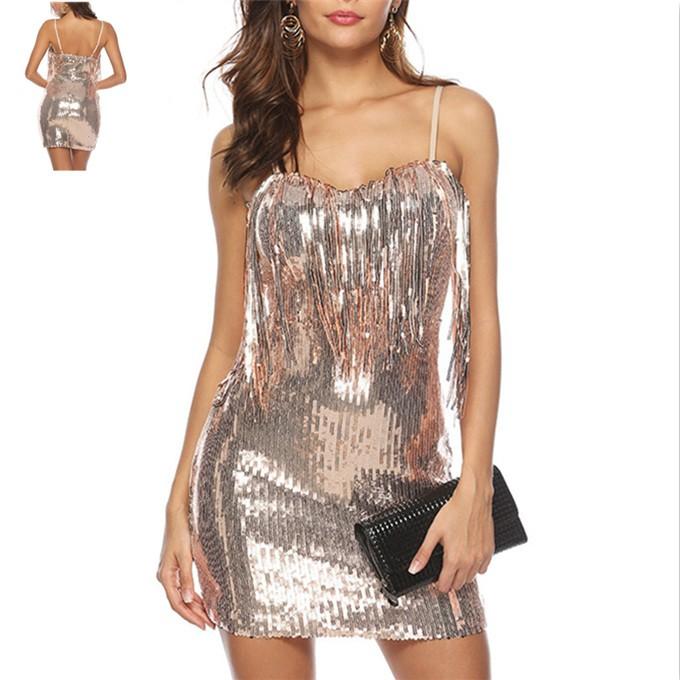 キラキラ キャミソールドレス スパンコール セクシーキャミ パーティドレス ゴールド ブロンズ レディース ドレス タンクトップ ダンス 衣装 パーティ 学園祭 文 L7 Sakura ファッション 通販 Yahoo ショッピング