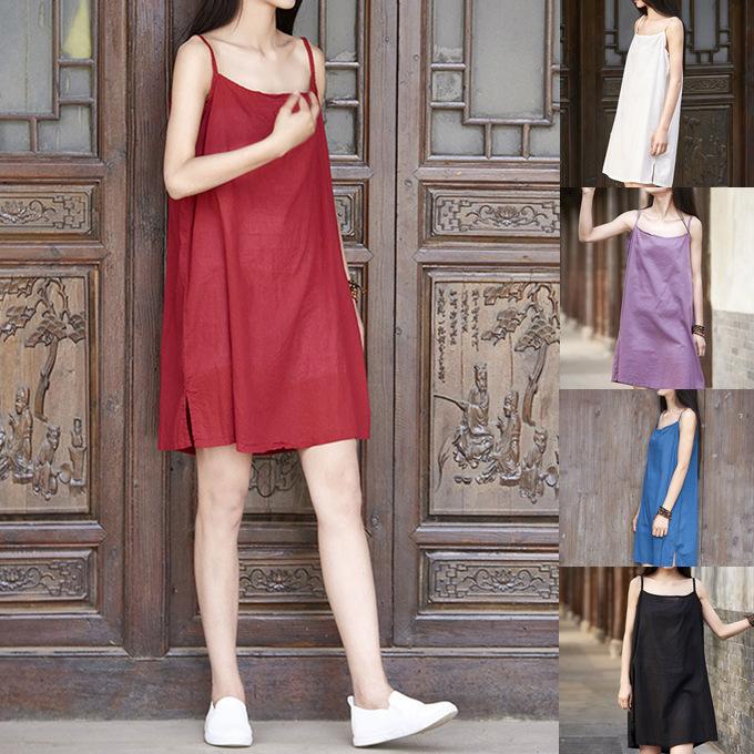 夏物新作 レディース コットン サマー インナー キャミソール 膝上丈 チュニック丈 薄手 ノースリ 下着 綿 ローン 春 夏 ナチュラル ガーゼ 涼感 涼しげ Sale 57 Off