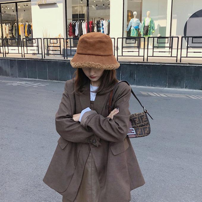 帽子 レディース 冬 バケットハット あったか帽子 ボアハット裏 ボア