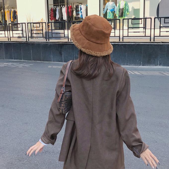 帽子 レディース 冬 バケットハット あったか帽子 ボアハット裏 ボア